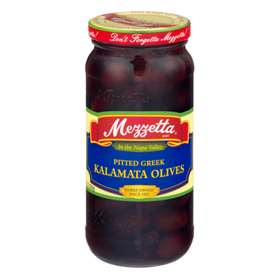 Mezzetta Olives, Kalamata, Greek, Pitted