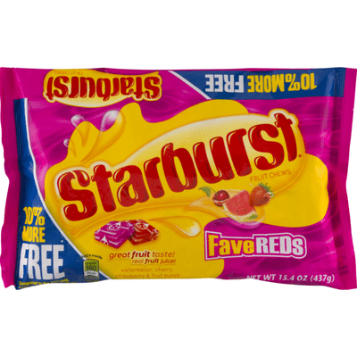 Starburst Fruit Chews FaveReds Watermelon, Cherry, Strawberry & Fruit Punch