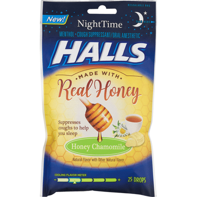 Halls Cough Suppressant NightTime Honey Chamomile