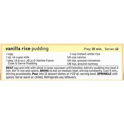 Jell-O Vanilla Cook & Serve Pudding