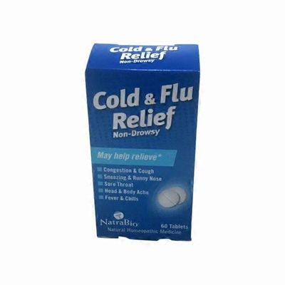 NatraBio Cold & Flu Relief Non-Drowsy Tablets