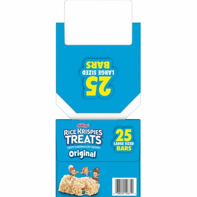 Kellogg's Rice Krispies Treats Large Marshmallow Snack Bars, Kids Snacks, School Lunch, Original
