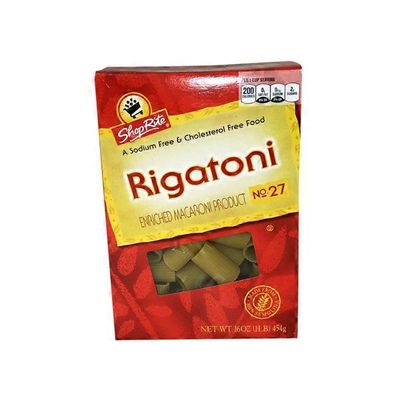 ShopRite ENRICHED MACARONI PRODUCT, Rigatoni NO. 27