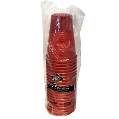 First Street Artstyle Classic Red Plastic Cup 12 Oz