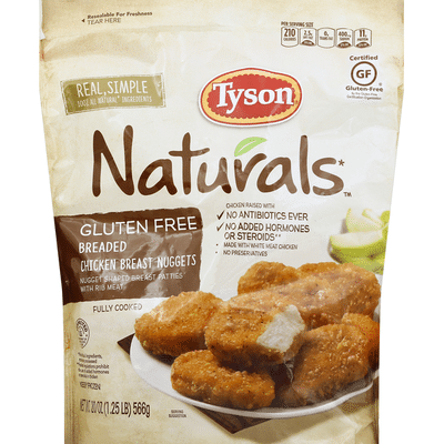 Tyson Chicken Breast Nuggets, Breaded, Gluten Free