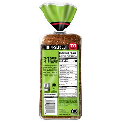Dave's Killer Bread Thin-Sliced 21 Whole Grains and Seeds Organic Bread