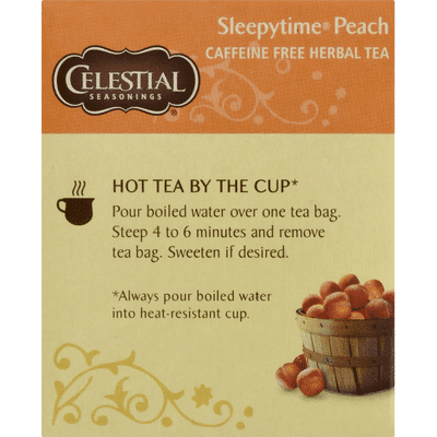 Celestial Seasonings Sleepytime Peach Caffeine Free Herbal Tea Bags
