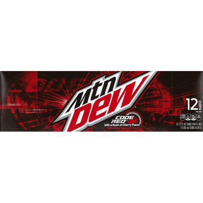 Mountain Dew Soda Code Red 12 Fl Oz Instacart