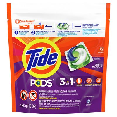 Tide Pods Liquid Laundry Detergent Pacs, Spring Meadow