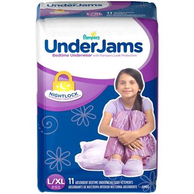 Pampers Underjams Bedtime Underwear Girls Size L/Xl