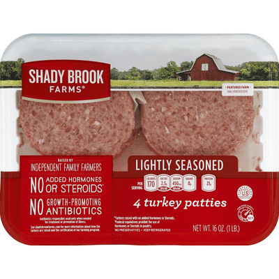 Shady Brook Farms Turkey Patties, Lightly Seasoned