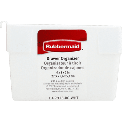 Rubbermaid Drawer Organizer, White