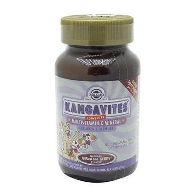 Solgar Kangavites Complete Multivitamin And Mineral Children's Formula Bouncin' Berry Chewable Tablets
