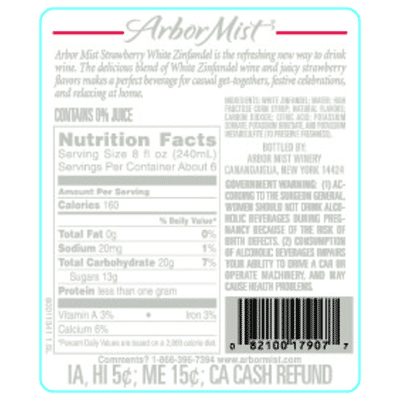 Arbor Mist Strawberry White Zinfandel Fruit Wine