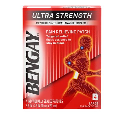 BENGAY Ultra Strength Pain Relieving Patch, 3.9 By 7.9 Inches