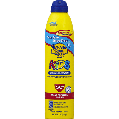 Banana Boat Sunscreen, Continuous Spray, Lotion UltraMist, Broad Spectrum SPF 50+, Family Size