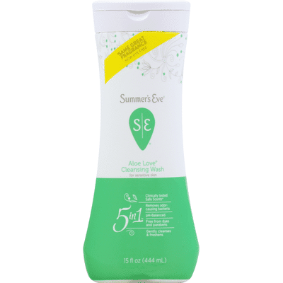 Summer's Eve Cleansing Wash, for Sensitive Skin, Aloe Love
