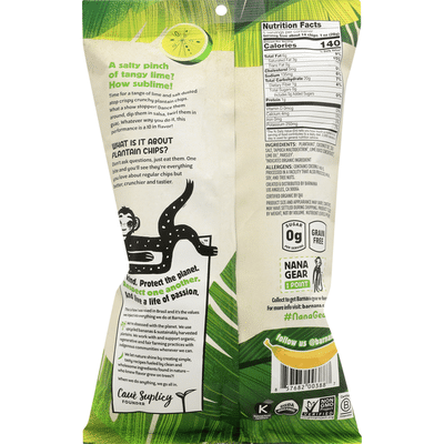 barnana Plantain Chips, Organic, Acapulco Lime, Kettle Cooked