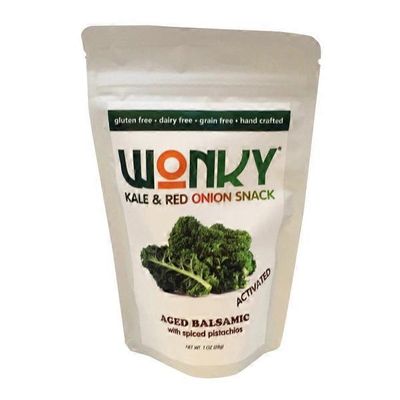 Wonky Aged Balsamic with Spiced Pistachios Kale & Red Onion Snack