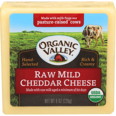 Organic Valley Raw Organic Mild Cheddar Cheese Block