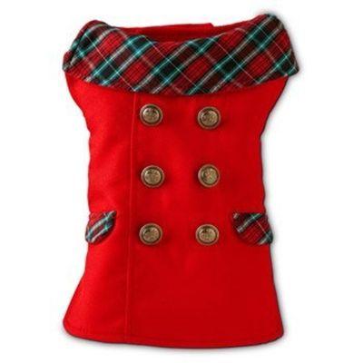 Petco Holiday Red Plaid Dog Coat Large/X Large