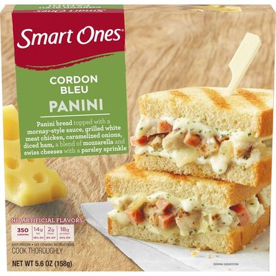 Smart Ones Cordon Bleu Panini With Mornay Syle Sauce Chicken Carmelized Onions Ham Mozzarella Swiss Parsley Frozen Meal 5 6 Oz Delivery Or Pickup Near Me Instacart