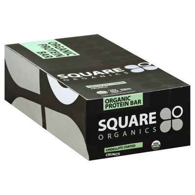 Square Organics Protein Bar, Organic, Crunch, Chocolate Coated