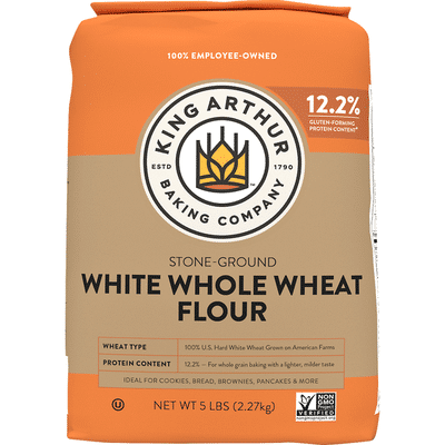King Arthur Baking Whole Wheat Flour, White, Stone-Ground
