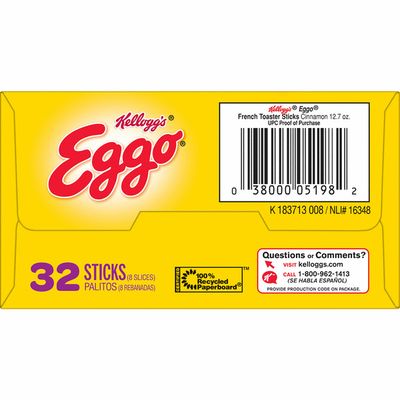 Eggo Frozen French Toast Sticks, Frozen Breakfast, All Day Kids Snacks, Cinnamon