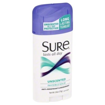 Sure Anti-Perspirant & Deodorant, Invisible Solid, Unscented