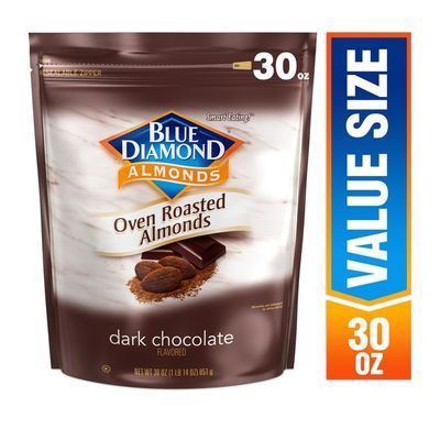 Blue Diamond Almonds Natural Oven Roasted Dark Chocolate Almonds