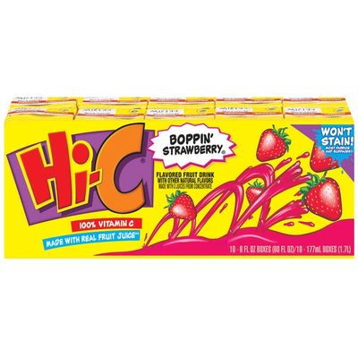 Hi-C Boppin Strawberry Cartons
