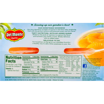Del Monte Mandarin Oranges in Water, No Sugar Added