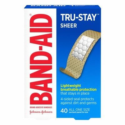 Band-Aid Brand Adhesive Bandages Tru-Stay Sheer, All One Size