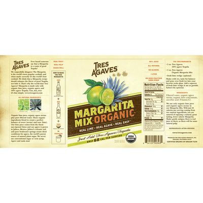 Tres Agaves Mixers Organic Lime Margarita Mix