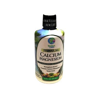 Tropical Oasis Orange Flavor Liquid Calcium Magnesium Dietary Supplement