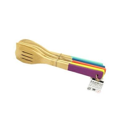 Now Designs Pastel Bamboo Utensil 5-Piece Set