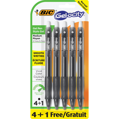 BiC Gel Pen, Medium (0.7mm), Smooth Writing, Vivid Color