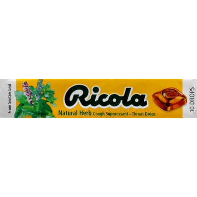 Ricola Cough Suppressant/Throat Drops, Natural Herb