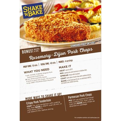 Kraft Shake 'N Bake Seasoned Coating Mix Original Pork - 2 Ct