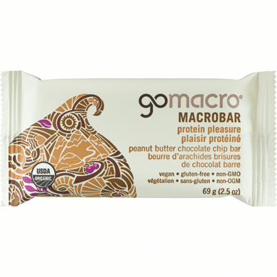 GoMacro Macrobar, Peanut Butter Chocolate Chip, Protein Pleasure (2.5 oz) - Instacart