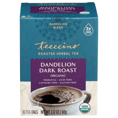 Teeccino Dandelion Dark Roast Roasted Herbal Tea