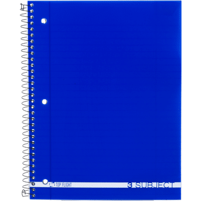 Top Flight 3 Subject Notebook