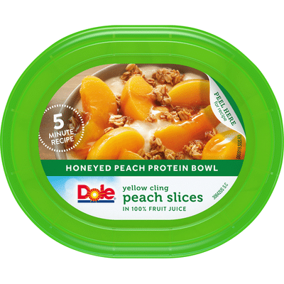 Dole Peach Slices in 100% Fruit Juice, Yellow Cling, Fridge Pack