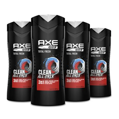 Axe 3-In-1 Body Wash Shampoo & Conditioner Total Fresh