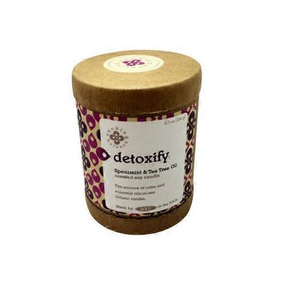 Root Candles Seeking Balance Detoxify Spearmint & Tea Trea Oil Glass Candle