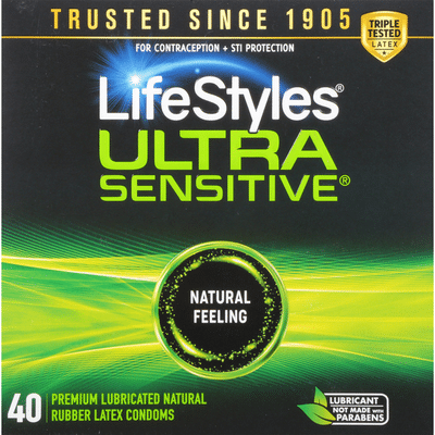 LifeStyles Condoms, Ultra Sensitive, Natural Feeling