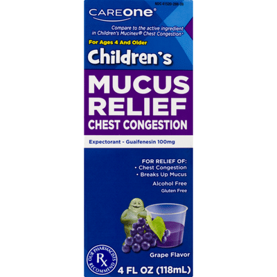 CareOne Children's Mucus Relief Chest Congestions Grape