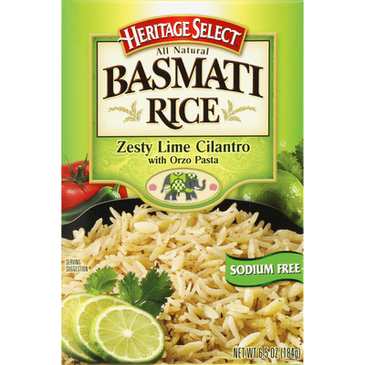 Heritage Select Basmati Rice, Zesty Lime Cilantro with Orzo Pasta