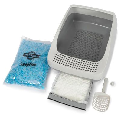 PetSafe 10.14 Pound Deluxe Crystal Cat Litter Box System